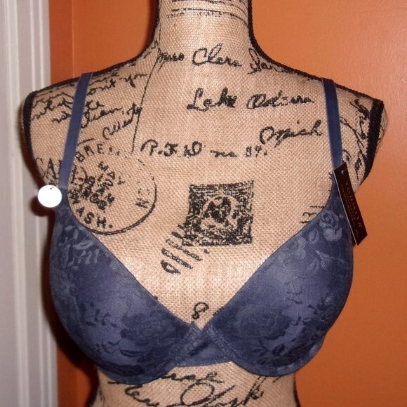 Youmita India Ink Underwire Light Padded Lace Demi 36B Bra NWT - Picture 7 of 9